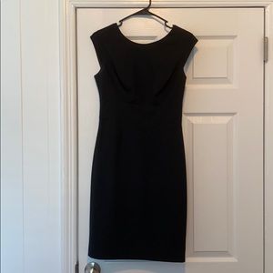 Black fitted work dress